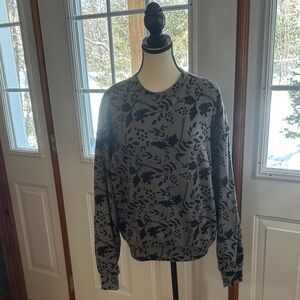 AMPERSAND AVE Black Floral Crewneck Top